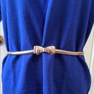 Elegant Silver Bow Belt